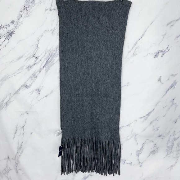 Lucky Brand | Dark Grey Solid Brushed Scarf - Picture 4 of 11